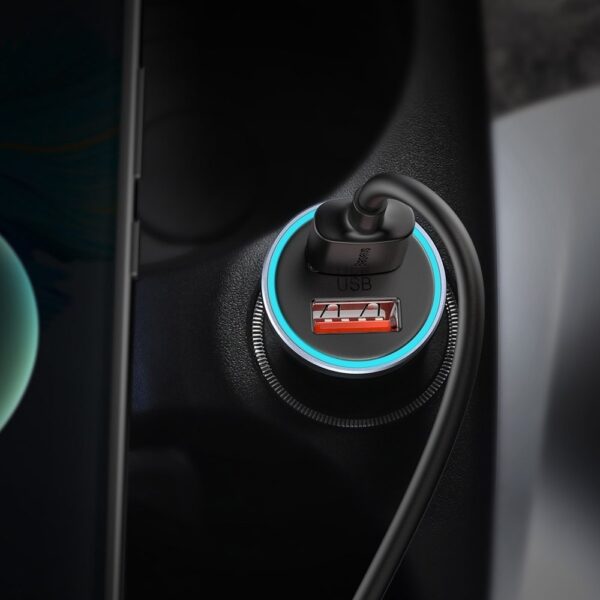 Baseus Golden Contactor Pro fast car charger 2x USB 40 W Quick Charge SCP FCP AFC + USB - USB Type C cable gray (TZCCJD-A0G)eng