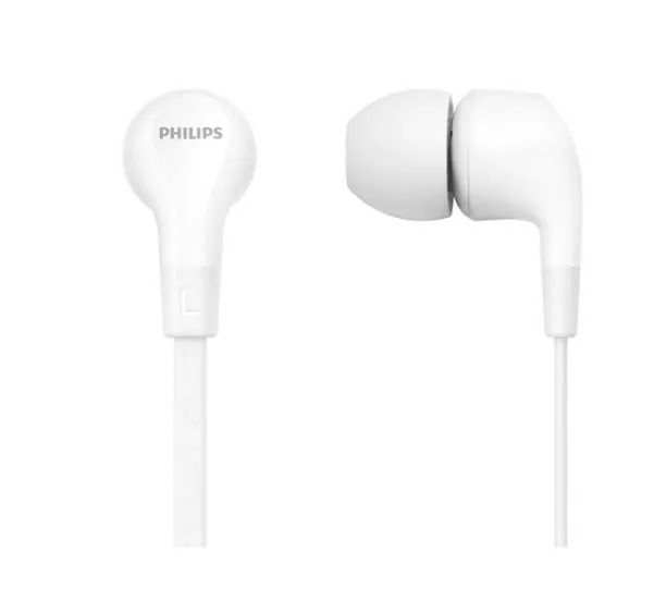 Wire earphones Jack 3,5 mm Philips TAE1105WT/00 white