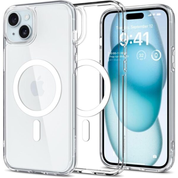 CREATOR: gd-jpeg v1.0 (using IJG JPEG v62), quality = 80 Spigen Ultra Hybrid Mag Case with MagSafe for iPhone 15 - Whiteeng