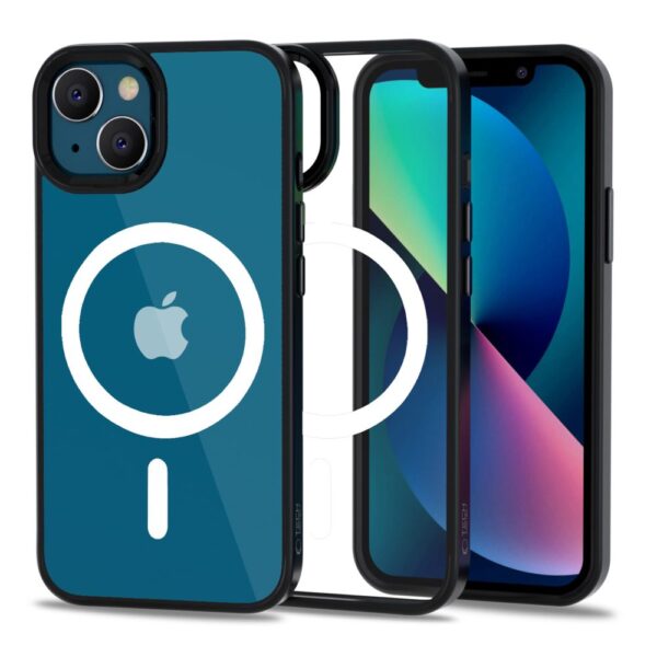 Tech-Protect MagMat MagSafe iPhone 13 Case - Clear Blackeng