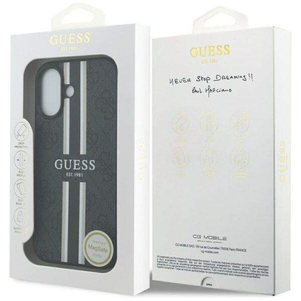 Guess 4G Printed Stripes MagSafe case for iPhone 17 - blackeng