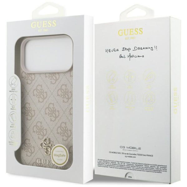 199228_8 Guess 4G Small 4G and Classic MagSafe case for iPhone 17 Pro Max - pinkeng