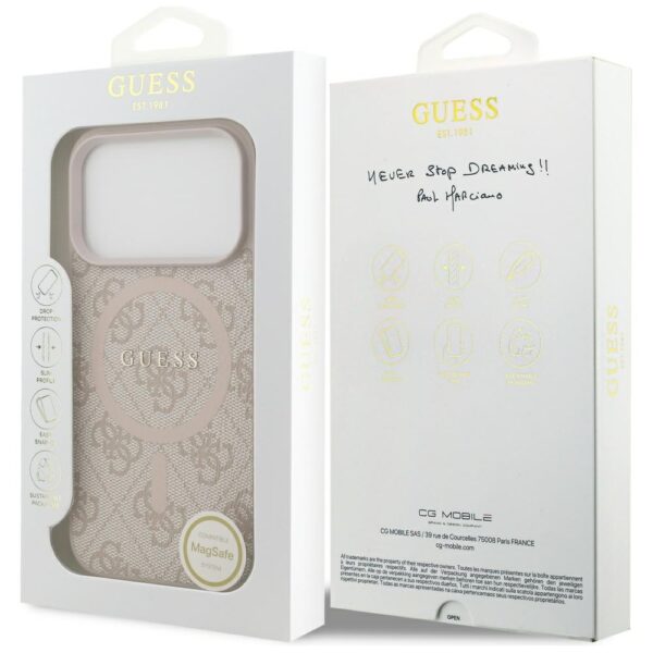 199759_8 Guess 4G Ring Classic Logo MagSafe Case for iPhone 17 Pro - Pinkeng