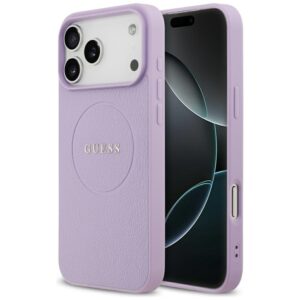 Guess Grained Ring MagSafe case for iPhone 17 Pro Max - purpleeng