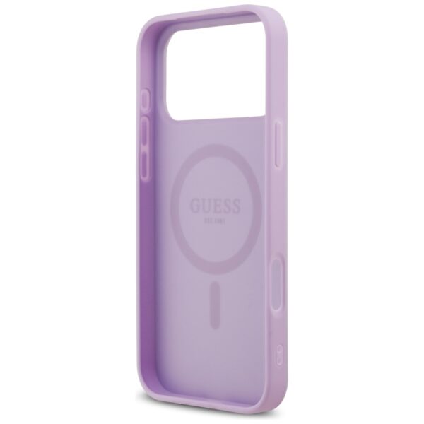 Guess Grained Ring MagSafe case for iPhone 17 Pro Max - purpleeng