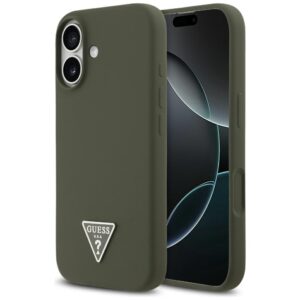Guess Silicone Triangle Logo MagSafe Case for iPhone 17 - Greeneng