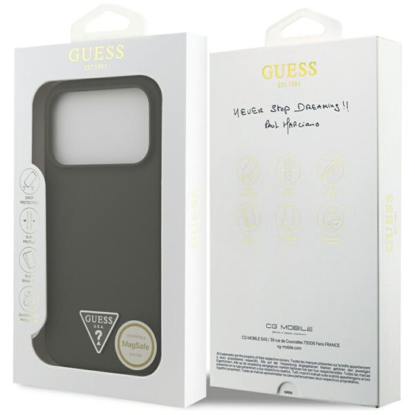 Guess Silicone Triangle Logo MagSafe Case for iPhone 17 Pro - Greeneng