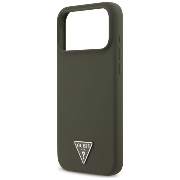 199777_6 Guess Silicone Triangle Logo MagSafe Case for iPhone 17 Pro Max - Greeneng