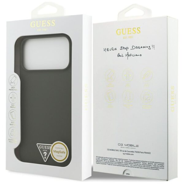 199777_8 Guess Silicone Triangle Logo MagSafe Case for iPhone 17 Pro Max - Greeneng