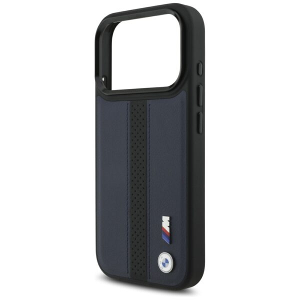BMW M Perforated Stripe Logo MagSafe Case for iPhone 17 Pro - Navy Blueeng