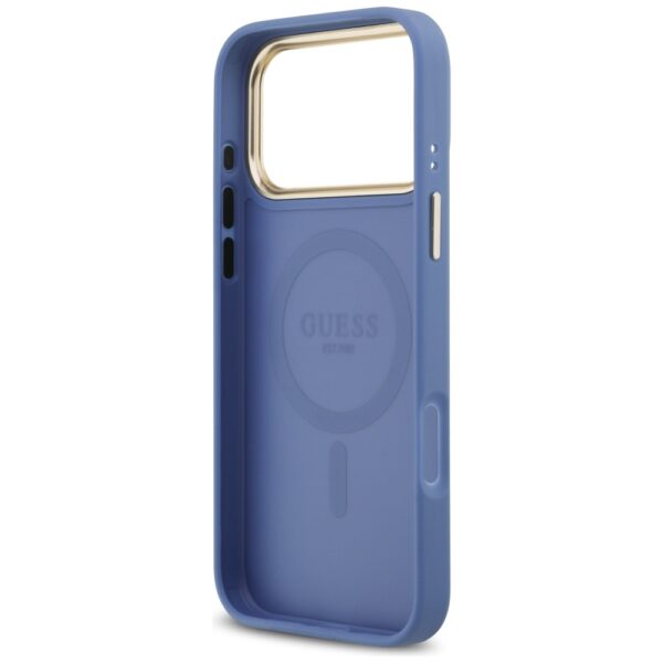 Guess 4G PU Classic Logo MagSafe Case for iPhone 17 Pro Max - Blueeng