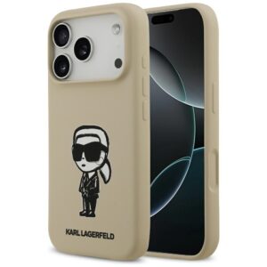 Karl Lagerfeld Silicone Karl Sketch & Logo MagSafe Case for iPhone 17 Pro - Browneng