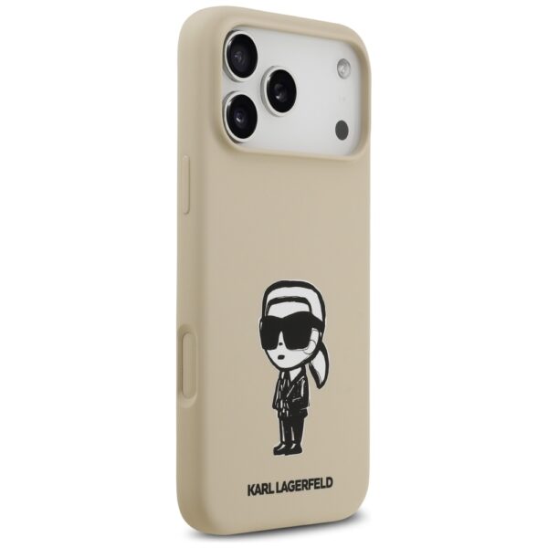 Karl Lagerfeld Silicone Karl Sketch & Logo MagSafe Case for iPhone 17 Pro Max - Browneng