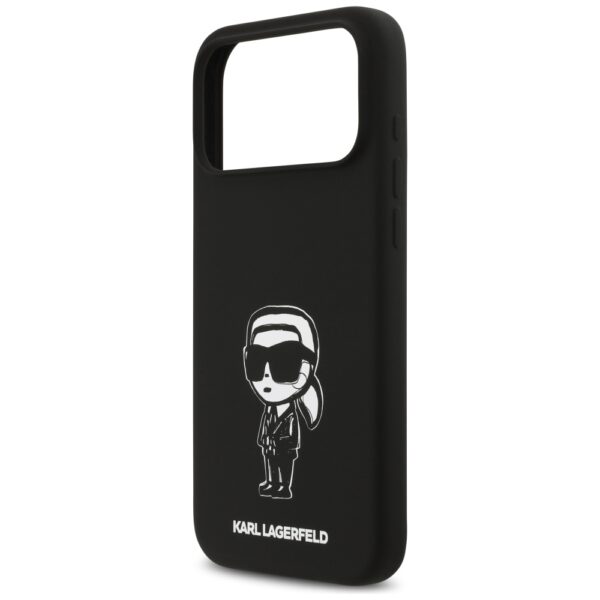 Karl Lagerfeld Silicone Karl Sketch & Logo MagSafe Case for iPhone 17 Pro Max - Blackeng