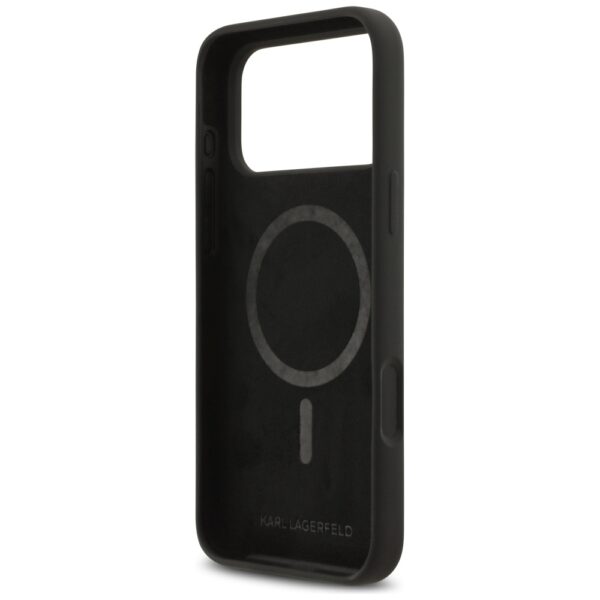 Karl Lagerfeld Silicone Karl Sketch & Logo MagSafe Case for iPhone 17 Pro Max - Blackeng