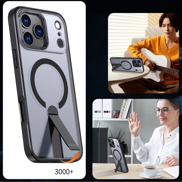 Hybrid Armor X Case for Samsung Galaxy S26 Ultra with Stand, Compatible with MagSafe - Blackeng