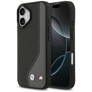 BMW M Carbon Logo MagSafe Case for iPhone 17 - Black and Grayeng