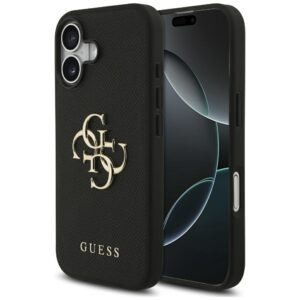 Guess Grained Big 4G & Classic Logo case for iPhone 17 - blackeng