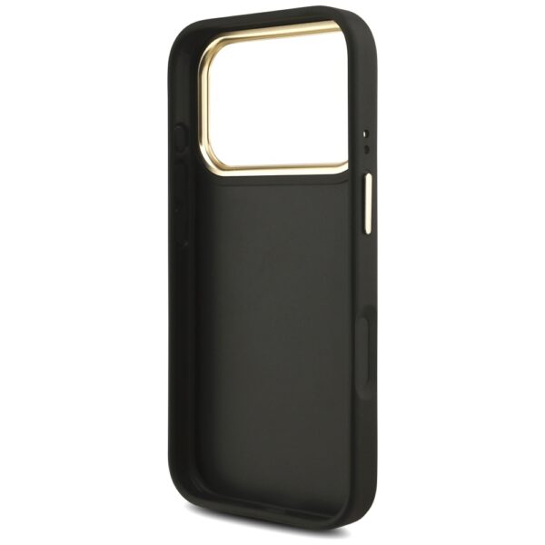 201104_7 Guess 4G Big 4G Classic Logo Big Strap Metal Buttons Case for iPhone 17 Pro - Blackeng