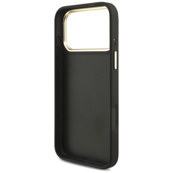 201106_7 Guess 4G Big 4G Classic Logo Big Strap Metal Buttons Case for iPhone 17 Pro Max - Blackeng