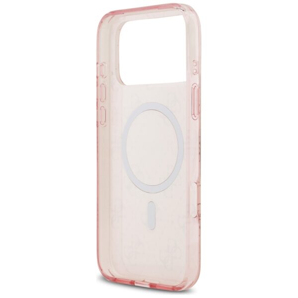 Guess IML 4G Background MagSafe Case for iPhone 17 Pro - Pinkeng