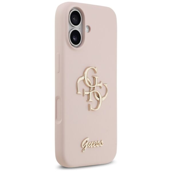 201227_4 Guess Silicone Big 4G Script Case for iPhone 17 - Pinkeng