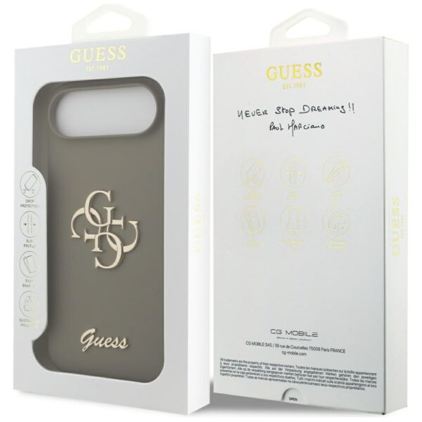 201228_8 Guess Silicone Big 4G Script Case for iPhone Air - Browneng