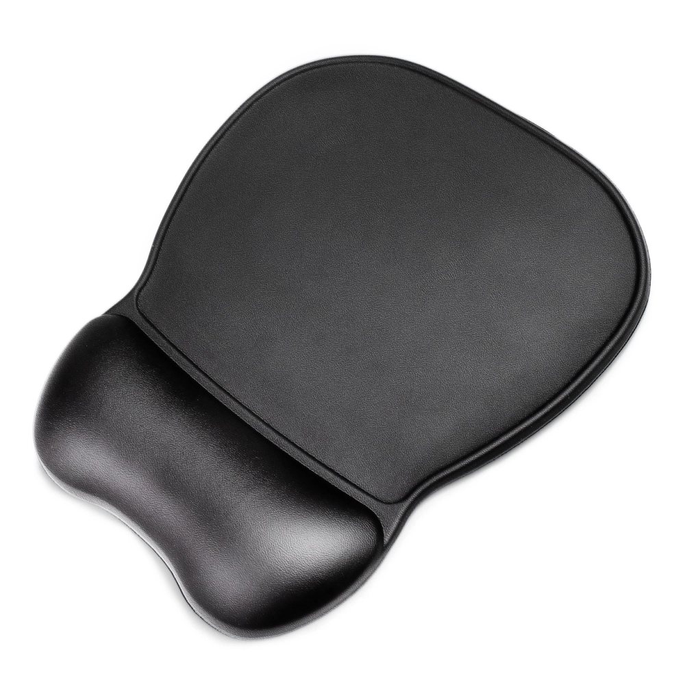 Ergonomic Mouse Pad and Wrist Rest Gel Eco Leather Large Anti-Slip - Blackeng