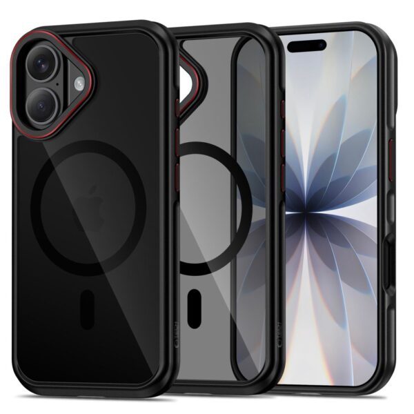 Tech-Protect MagHybrid MagSafe Case for iPhone 17 - Black and Redeng