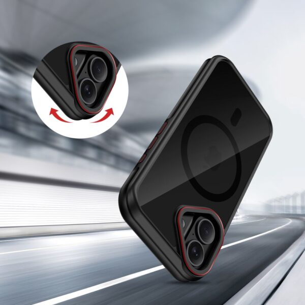 Tech-Protect MagHybrid MagSafe Case for iPhone 17 - Black and Redeng