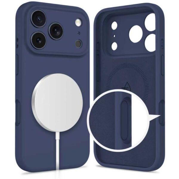 Tech-Protect Silicone MagSafe Case for iPhone 17 Pro Max - Navy Blueeng