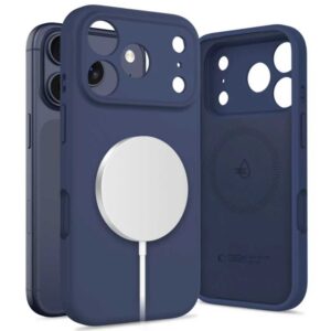Tech-Protect Silicone MagSafe Case for iPhone 17 Pro - Navy Blueeng