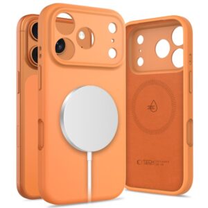 Tech-Protect Silicone MagSafe Case for iPhone 17 Pro - Orangeeng