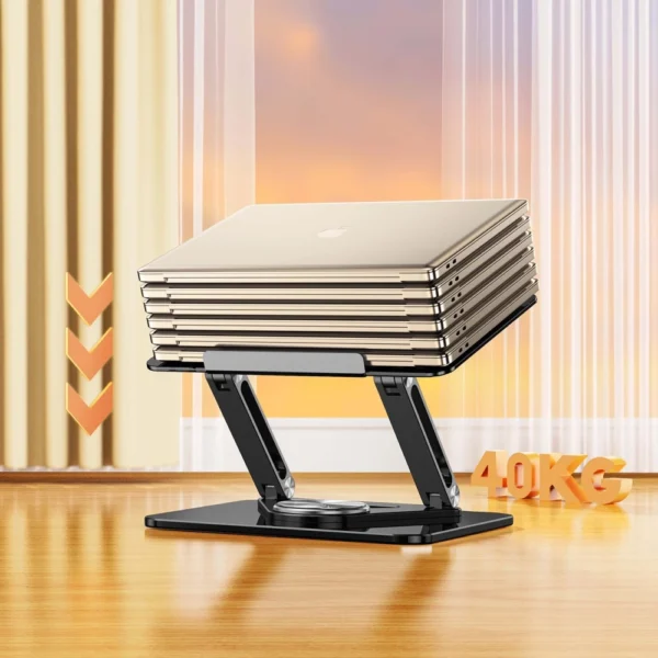 Wozinsky WRS-CPY84SB 360 Aluminum Laptop and Tablet Stand + Free Smartphone Stand - Blackeng