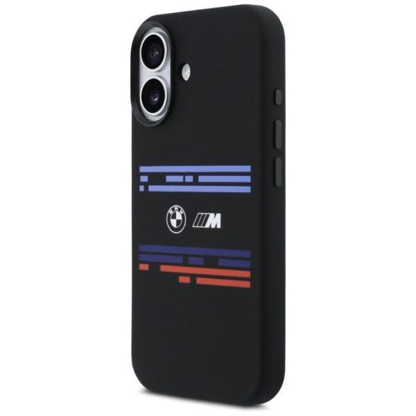 BMW M Silicon Horizontal Line MagSafe Case for iPhone 17 - Blackeng