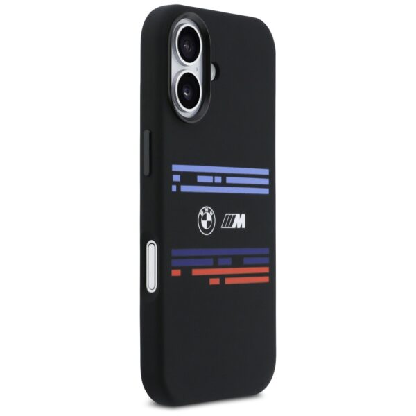 BMW M Silicon Horizontal Line MagSafe Case for iPhone 17 - Blackeng