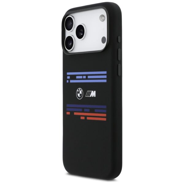 BMW M Silicon Horizontal Line MagSafe Case for iPhone 17 Pro Max - Blackeng
