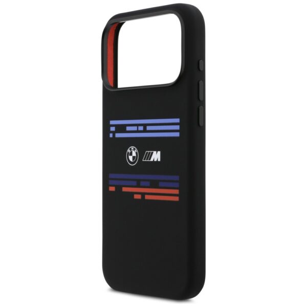BMW M Silicon Horizontal Line MagSafe Case for iPhone 17 Pro Max - Blackeng