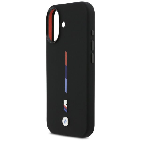 BMW M Silicon Tricolor Line MagSafe Case for iPhone 17 - Blackeng