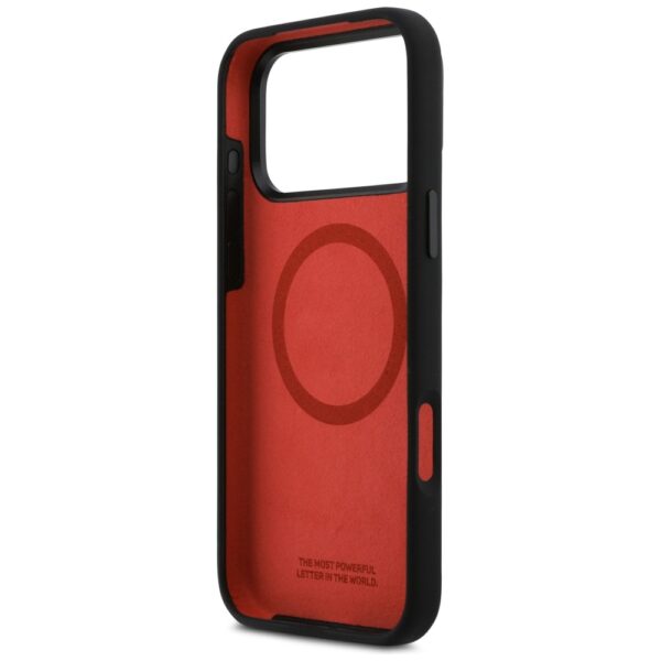 BMW M Silicon Tricolor Line MagSafe Case for iPhone 17 Pro Max - Blackeng