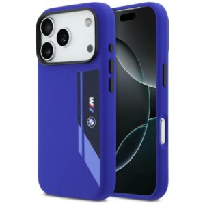 BMW M Silicon Vertical Logo MagSafe Case for iPhone 17 Pro - Navy Blueeng