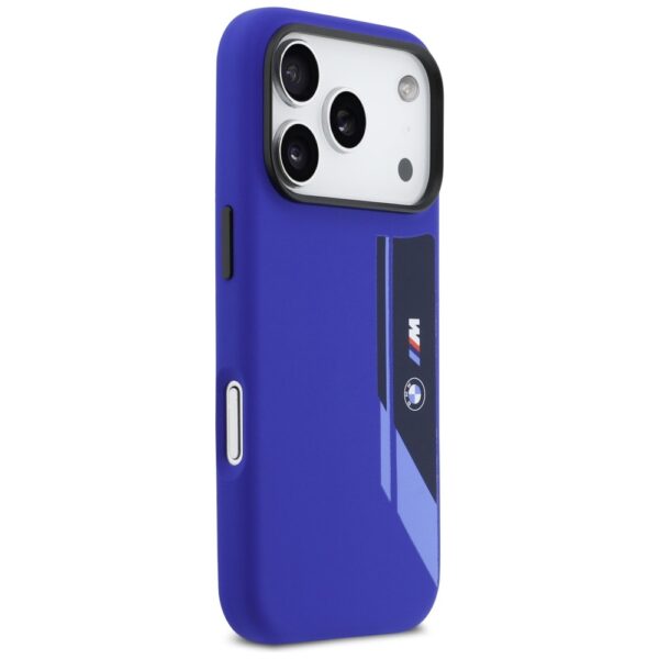 BMW M Silicon Vertical Logo MagSafe Case for iPhone 17 Pro - Navy Blueeng