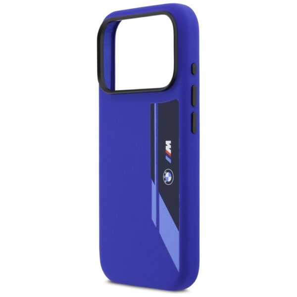BMW M Silicon Vertical Logo MagSafe Case for iPhone 17 Pro - Navy Blueeng
