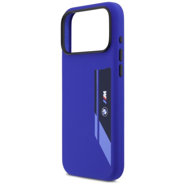 BMW M Silicon Vertical Logo MagSafe Case for iPhone 17 Pro Max - Navy Blueeng