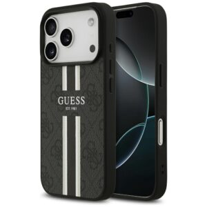 Guess 4G Printed Stripes MagSafe case for iPhone 17 Pro - blackeng