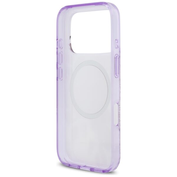 Guess IML Flower & Tonal Circle MagSafe case for iPhone 17 Pro - purpleeng