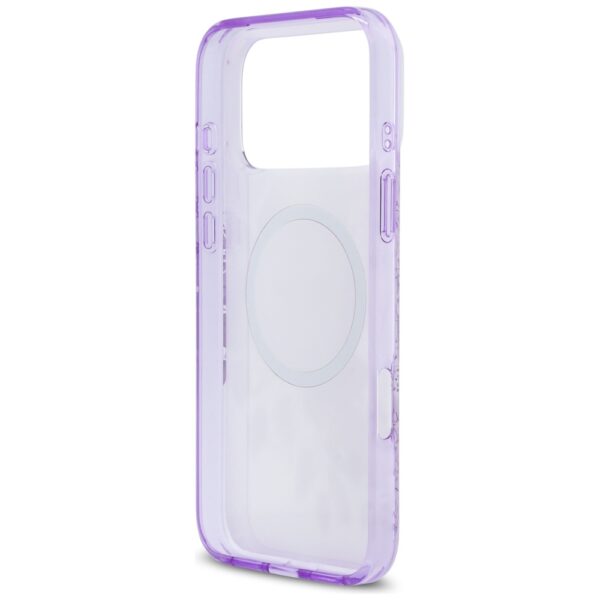 Guess IML Flower & Tonal Circle MagSafe case for iPhone 17 Pro Max - purpleeng