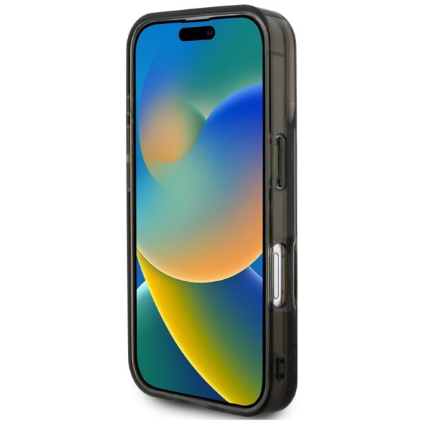 Karl Lagerfeld Liquid Glitter Choupette Logo iPhone 16 Case - Blackeng