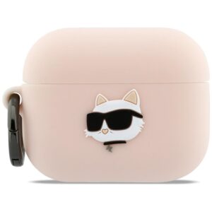 Karl Lagerfeld Silicone Chaupette Head 3D Case for AirPods Pro 3 - Pinkeng