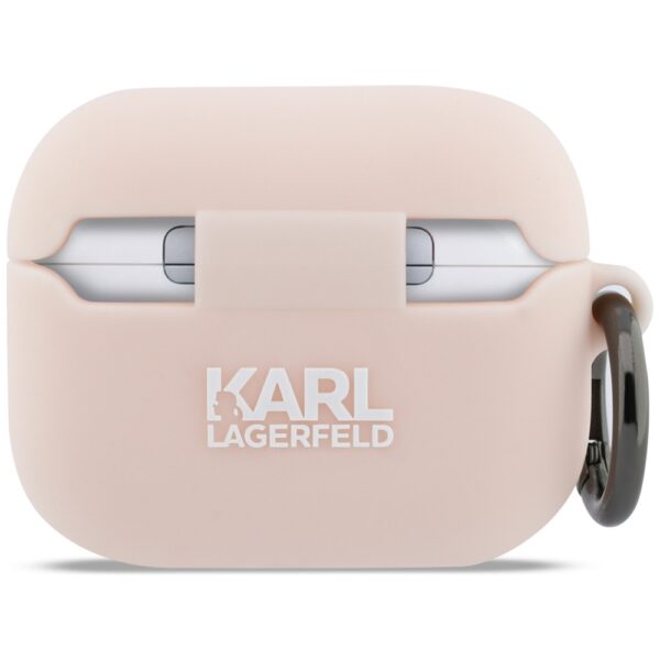 Karl Lagerfeld Silicone Chaupette Head 3D Case for AirPods Pro 3 - Pinkeng